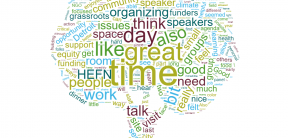 Tree-shaped word cloud of 2017 HEFN Annual Meeting
